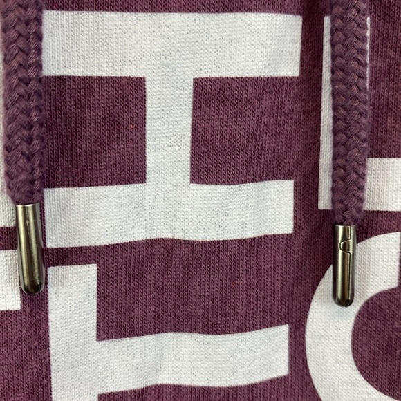 The North Face hoodie sweatshirt M purple logo spell out gorpcore hiking outdoor - Picture 10 of 11
